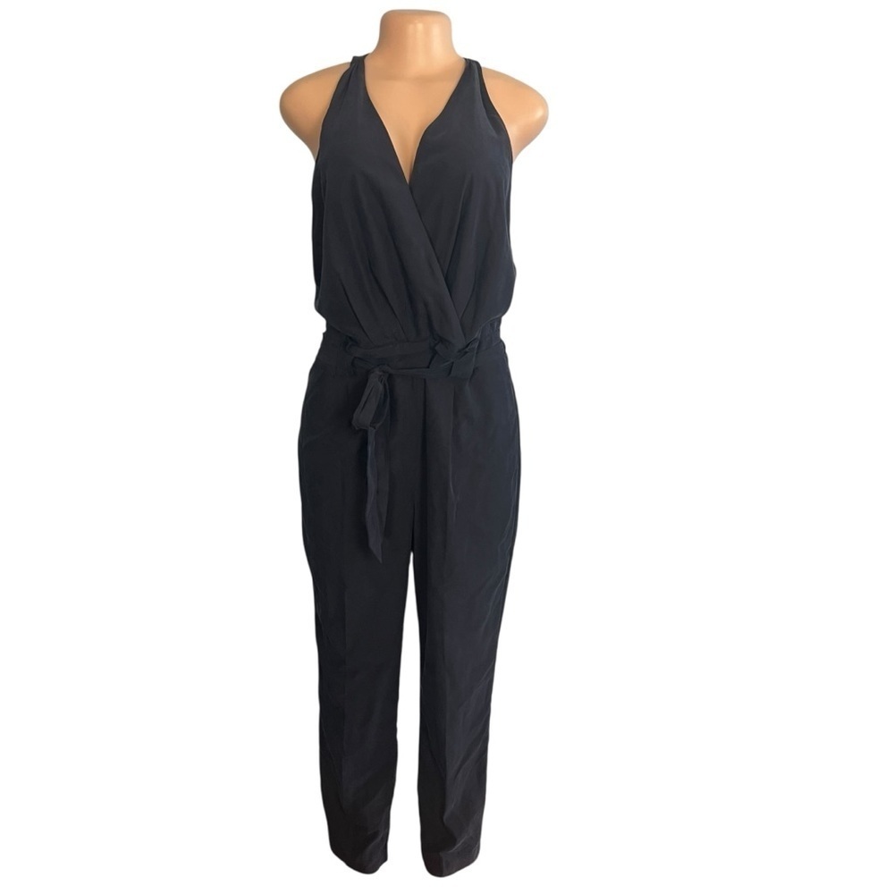 3/$30 ☀️ Express Navy Blue Belted Halter Neck Jumpsuit